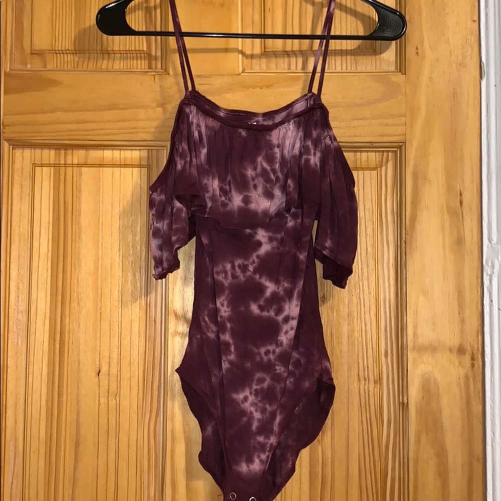 American eagle off the shoulder flounce bodysuit